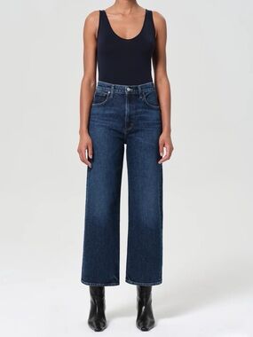AGOLDE Ren Wide Leg Jeans 28 Echo Dark Wash